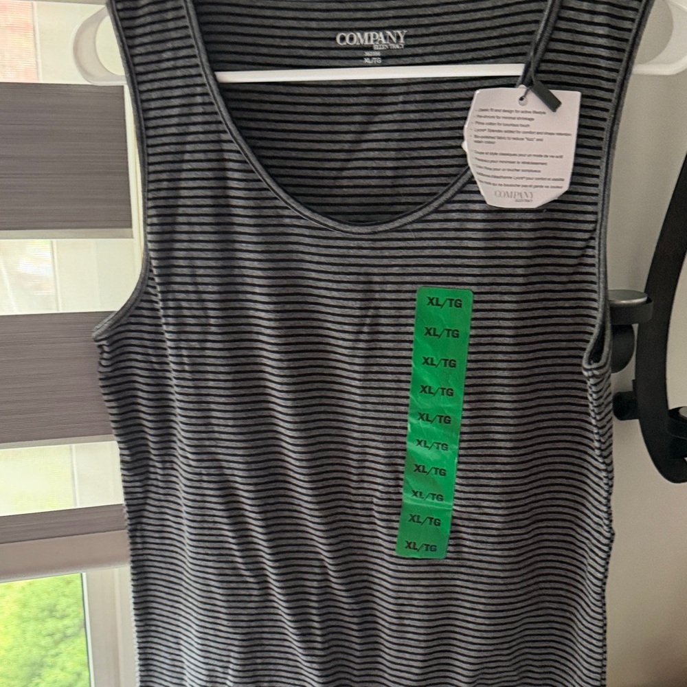 Company Women's Black Striped Tank Top